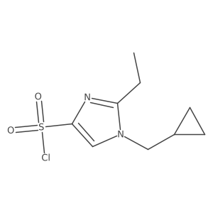 1-(cyclopropylmethyl)-2-ethyl-1H-imidazole-4-sulfonyl chloride Structure