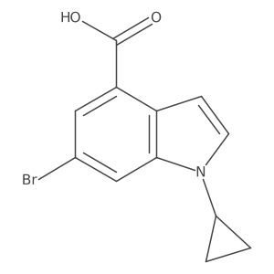 6-bromo-1-cyclopropyl-1H-indole-4-carboxylic acid Structure