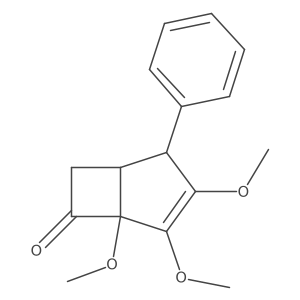Bicyclo[3.2.0]hept-3-en-6-one, 3,4,5-trimethoxy-2-phenyl-, (1I+/-,2I(2),5I+/-)- Structure