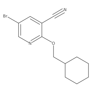 5-Bromo-2-(cyclohexylmethoxy)pyridine-3-carbonitrile结构式