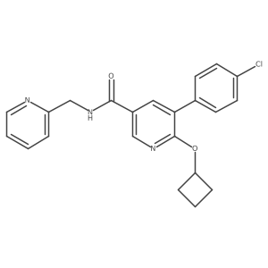 5-(4-chlorophenyl)-6-cyclobutoxy-N-(pyridin-2-ylmethyl)nicotinamide结构式