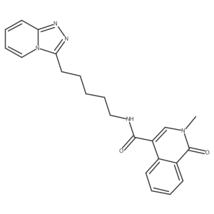 2-methyl-1-oxo-N-[5-([1,2,4]triazolo[4,3-a]pyridin-3-yl)pentyl]-1,2-dihydroisoquinoline-4-carboxamide结构式
