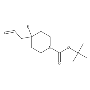 tert-Butyl 4-fluoro-4-(2-oxoethyl)piperidine-1-carboxylate结构式