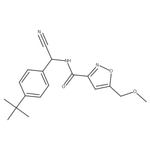 N-[(4-tert-butylphenyl)(cyano)methyl]-5-(methoxymethyl)-1,2-oxazole-3-carboxamide结构式