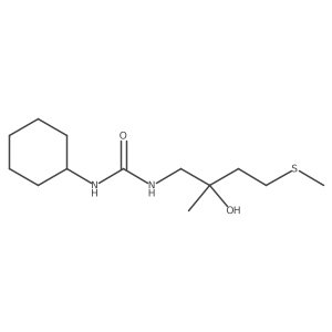 1-Cyclohexyl-3-(2-hydroxy-2-methyl-4-(methylthio)butyl)urea Structure