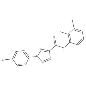 2-(4-chlorophenyl)-N-(2,3-dimethylphenyl)-2H-tetrazole-5-carboxamide结构式