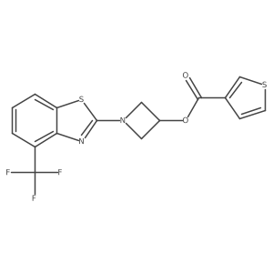 1-(4-(Trifluoromethyl)benzo[d]thiazol-2-yl)azetidin-3-yl thiophene-3-carboxylate Structure