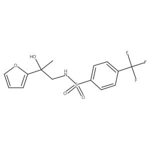 N-[2-(furan-2-yl)-2-hydroxypropyl]-4-(trifluoromethyl)benzene-1-sulfonamide结构式