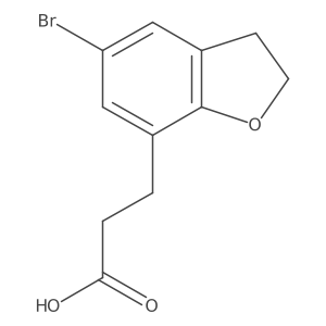 3-(5-Bromo-2,3-dihydro-1-benzofuran-7-yl)propanoic acid Structure