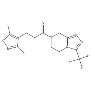 3-(3,5-dimethyl-1,2-oxazol-4-yl)-1-[3-(trifluoromethyl)-5,6-dihydro[1,2,4]triazolo[4,3-a]pyrazin-7(8H)-yl]propan-1-one Structure