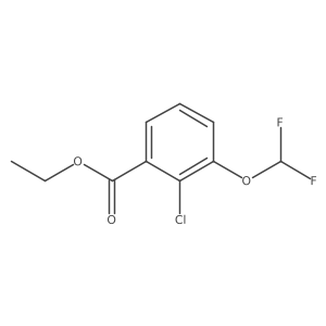 Ethyl 2-chloro-3-(difluoromethoxy)benzoate结构式