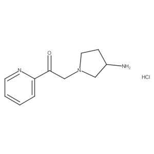 2-(3-Aminopyrrolidin-1-yl)-1-(pyridin-2-yl)ethanone hydrochloride Structure