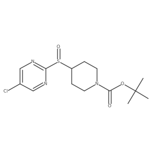 tert-Butyl 4-((5-chloropyrimidin-2-yl)sulfinyl)piperidine-1-carboxylate结构式