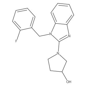 1-(1-(2-fluorobenzyl)-1H-benzo[d]imidazol-2-yl)pyrrolidin-3-ol Structure