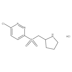 3-Chloro-6-((pyrrolidin-2-ylmethyl)sulfonyl)pyridazine hydrochloride Structure