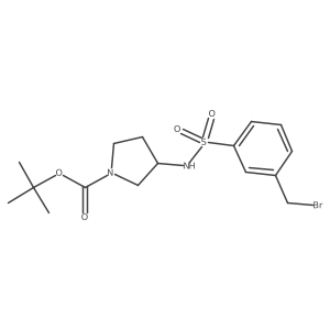 tert-Butyl 3-(3-(bromomethyl)phenylsulfonamido)pyrrolidine-1-carboxylate Structure