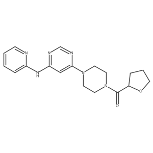 (4-(6-(Pyridin-2-ylamino)pyrimidin-4-yl)piperazin-1-yl)(tetrahydrofuran-2-yl)methanone结构式