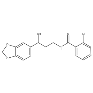 N-(3-(benzo[d][1,3]dioxol-5-yl)-3-hydroxypropyl)-2-chlorobenzamide Structure
