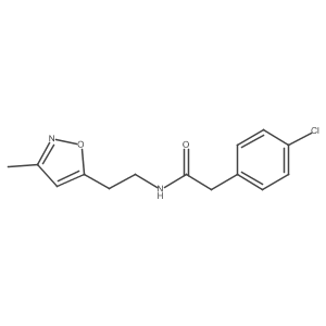 2-(4-chlorophenyl)-N-(2-(3-methylisoxazol-5-yl)ethyl)acetamide Structure