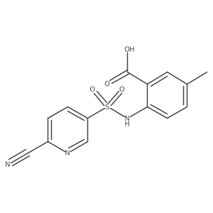 2-(6-Cyanopyridine-3-sulfonamido)-5-methylbenzoic acid Structure