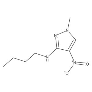 N-Butyl-1-methyl-4-nitro-1H-pyrazol-3-amine结构式
