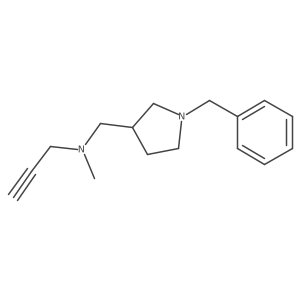 N-[(1-Benzylpyrrolidin-3-yl)methyl]-N-methylprop-2-yn-1-amine结构式