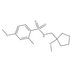 4-methoxy-N-((3-methoxytetrahydrothiophen-3-yl)methyl)-2-methylbenzenesulfonamide Structure