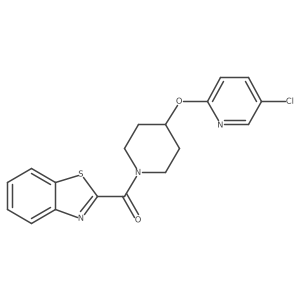 Benzo[d]thiazol-2-yl(4-((5-chloropyridin-2-yl)oxy)piperidin-1-yl)methanone结构式