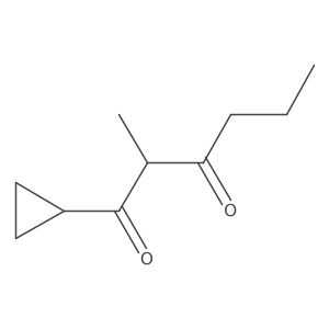 1-Cyclopropyl-2-methylhexane-1,3-dione结构式
