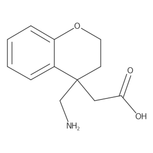 2-[4-(aminomethyl)-3,4-dihydro-2H-1-benzopyran-4-yl]acetic acid Structure