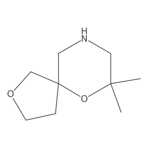 7,7-Dimethyl-2,6-dioxa-9-azaspiro[4.5]decane Structure