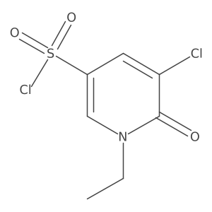 5-Chloro-1-ethyl-1,6-dihydro-6-oxo-3-pyridinesulfonyl chloride结构式