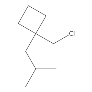 1-(Chloromethyl)-1-(2-methylpropyl)cyclobutane结构式