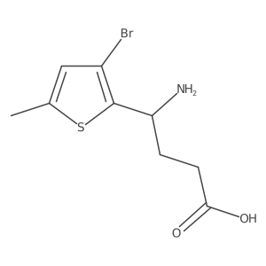 4-Amino-4-(3-bromo-5-methylthiophen-2-yl)butanoic acid Structure