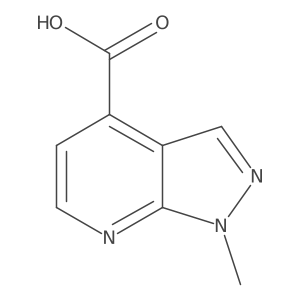 1-Methyl-1H-pyrazolo[3,4-b]pyridine-4-carboxylic acid结构式