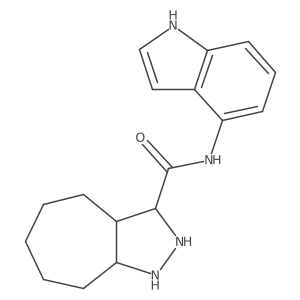 N-(1H-indol-4-yl)-1,2,3,3a,4,5,6,7,8,8a-decahydrocyclohepta[c]pyrazole-3-carboxamide Structure