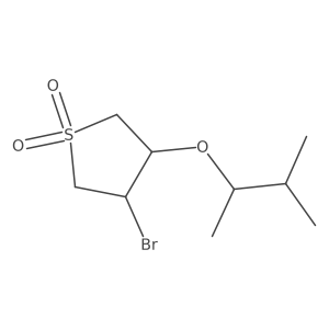 3-Bromo-4-((3-methylbutan-2-yl)oxy)tetrahydrothiophene 1,1-dioxide Structure