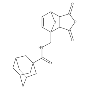 exo-cis-(+/-)-1-(1-Carboxyamido-adamantyl-methyl)-7-oxabicyclo[2.2.1]hept-5-en-2,3-dicarboxylic anhydride Structure