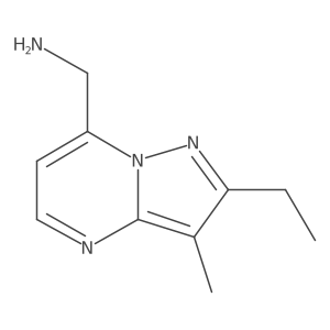 {2-Ethyl-3-methylpyrazolo[1,5-a]pyrimidin-7-yl}methanamine Structure