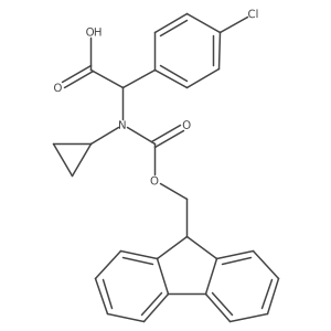 2-(4-Chlorophenyl)-2-[cyclopropyl(9H-fluoren-9-ylmethoxycarbonyl)amino]acetic acid Structure
