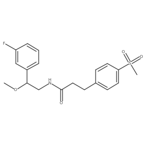 N-(2-(3-fluorophenyl)-2-methoxyethyl)-3-(4-(methylsulfonyl)phenyl)propanamide Structure