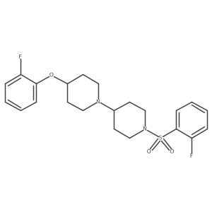 4-(2-Fluorophenoxy)-1'-((2-fluorophenyl)sulfonyl)-1,4'-bipiperidine Structure