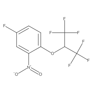 5-Fluoro-2-(1,1,1,3,3,3-hexafluoropropan-2-yloxy)nitrobenzene结构式