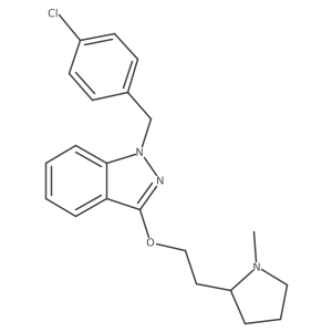 1-[(4-Chlorophenyl)methyl]-3-[2-(1-methyl-2-pyrrolidinyl)ethoxy]-1H-indazole Structure