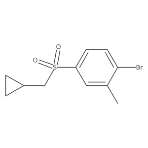1-Bromo-4-((cyclopropylmethyl)sulfonyl)-2-methylbenzene Structure