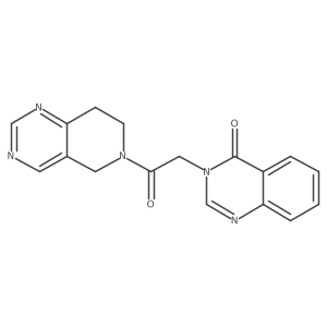3-(2-(7,8-dihydropyrido[4,3-d]pyrimidin-6(5H)-yl)-2-oxoethyl)quinazolin-4(3H)-one结构式