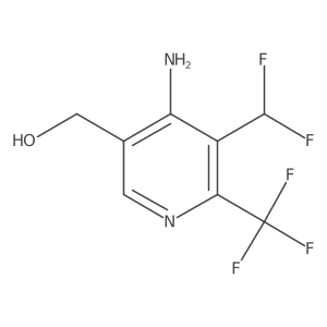 (4-Amino-5-(difluoromethyl)-6-(trifluoromethyl)pyridin-3-yl)methanol Structure