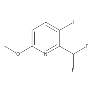 2-(Difluoromethyl)-3-iodo-6-methoxypyridine结构式