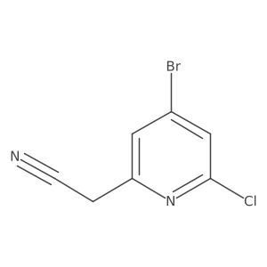 2-(4-Bromo-6-chloropyridin-2-yl)acetonitrile Structure