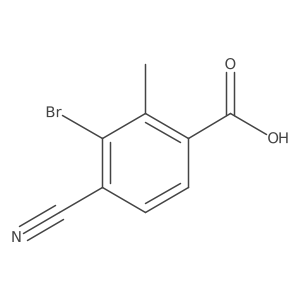 3-Bromo-4-cyano-2-methylbenzoic acid结构式